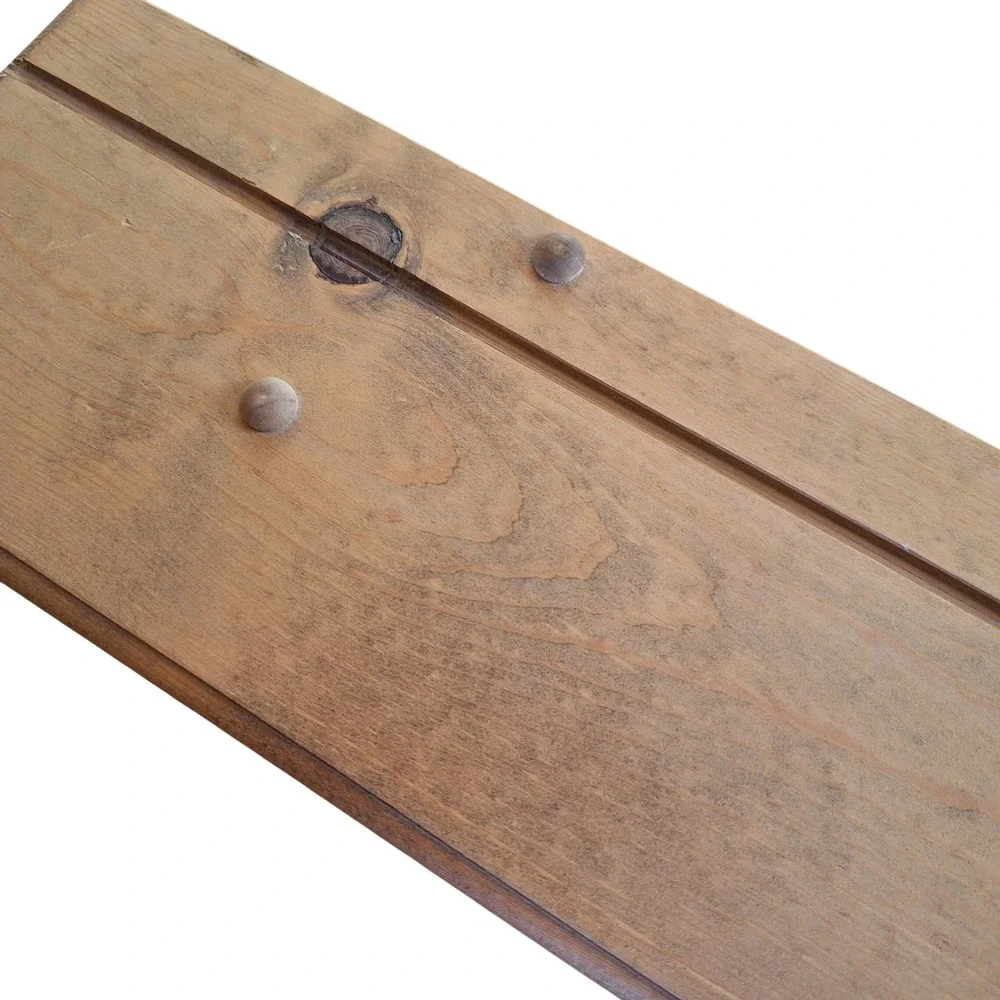 Vintage Heart Shelf Solid Wood Large Mantle 3 Peg Grannycore Cottage Farmhouse